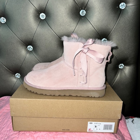 UGG Shoes - Used Women classic lace mini ugg boots size 8